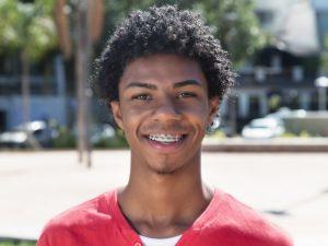 teenage boy with braces