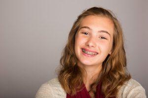 young girl with braces 