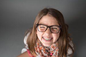 young girl with braces 